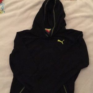 Black hooded sweatshirt